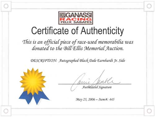 certificate of authenticity lookalike